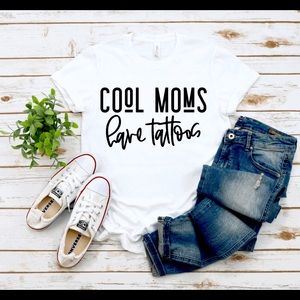 Custom made heat press t-shirt, white or black.